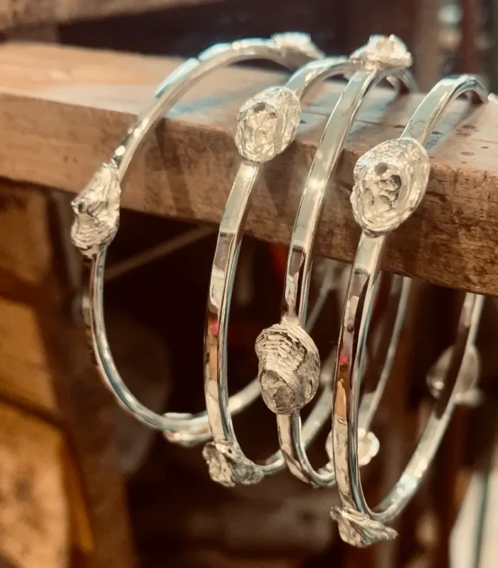 Oyster Shell Bangle Bracelet