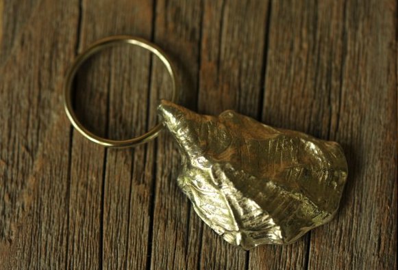 Oyster Shell Key Ring