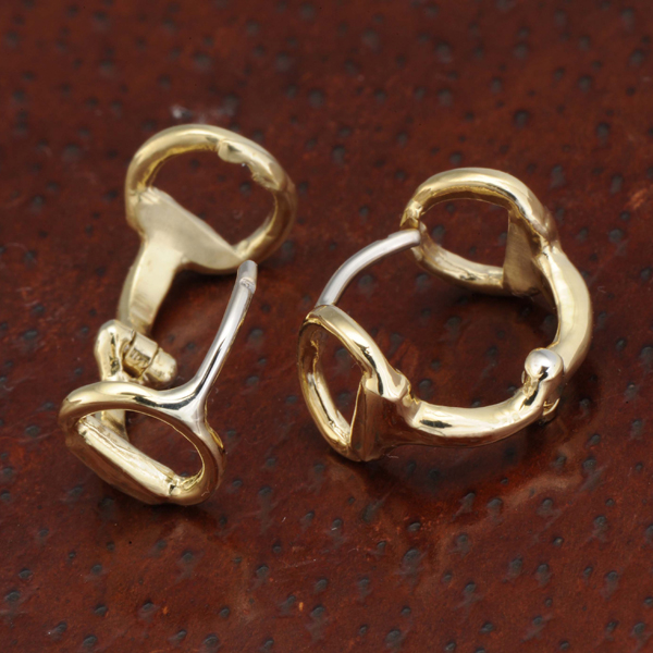 Snaffle Bit Huggie Earrings
