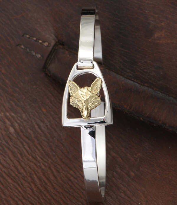 Stirrup Bangle with Fox Mask