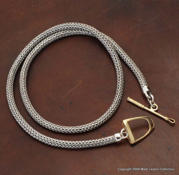 Stirrup and Crop Toggle Necklace