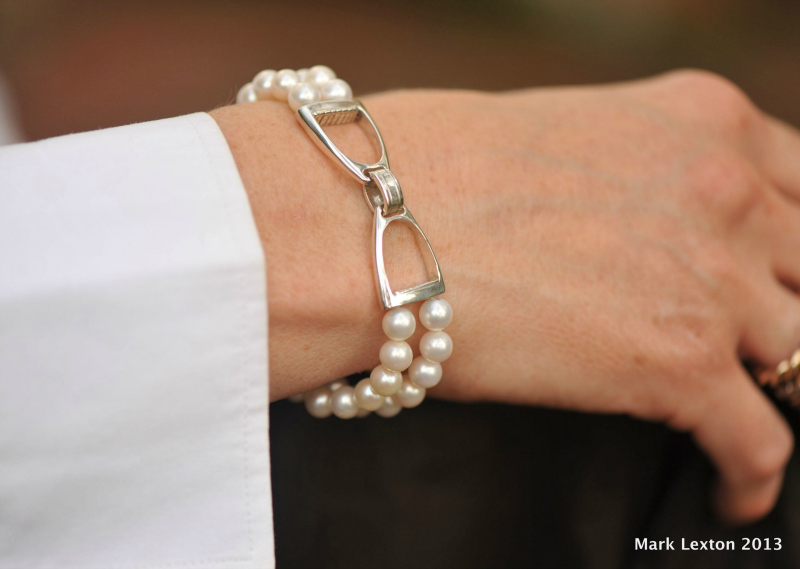 Stirrup and Pearl Bracelet